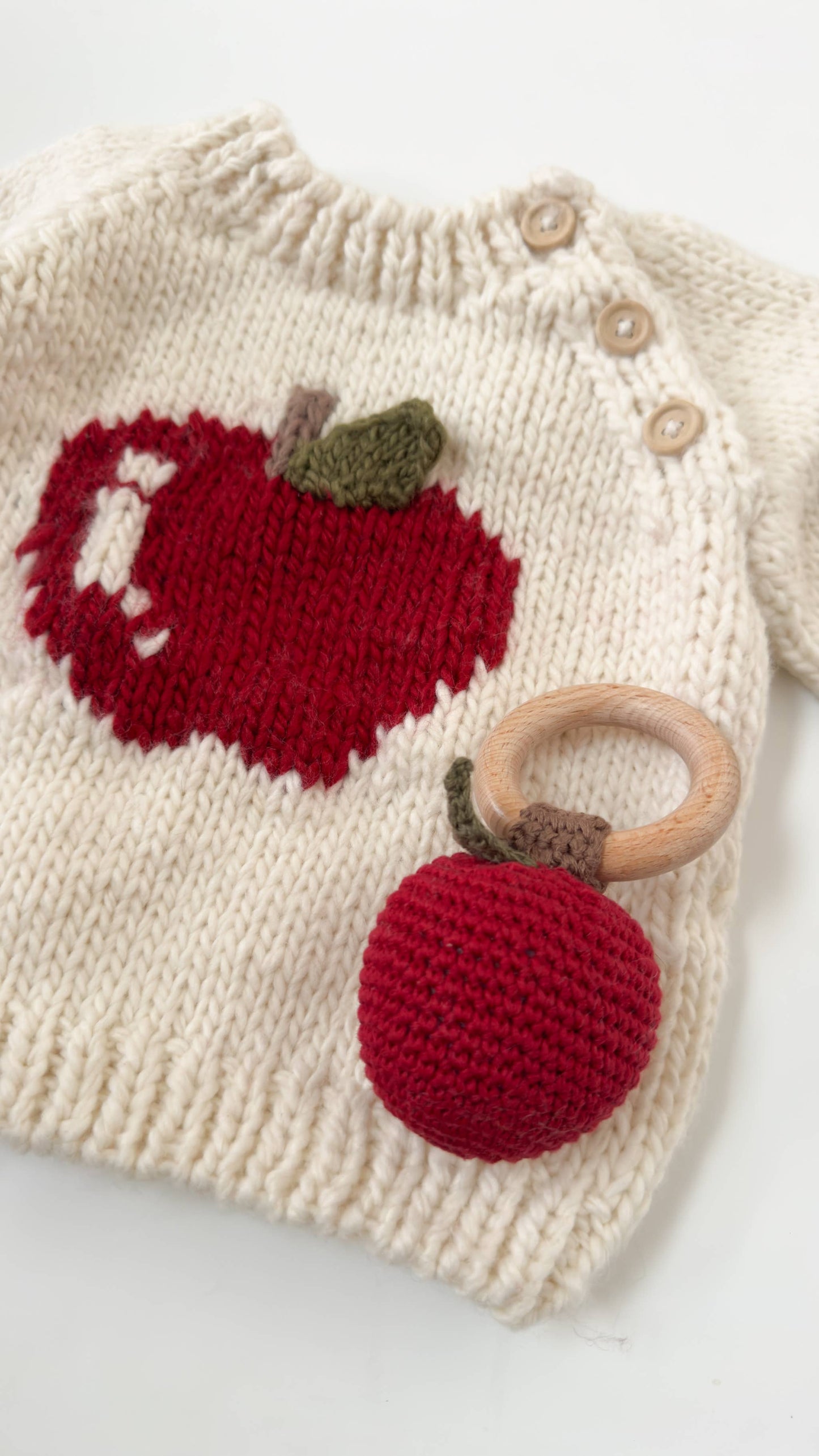 Apple | Cotton Crochet Rattle Teether