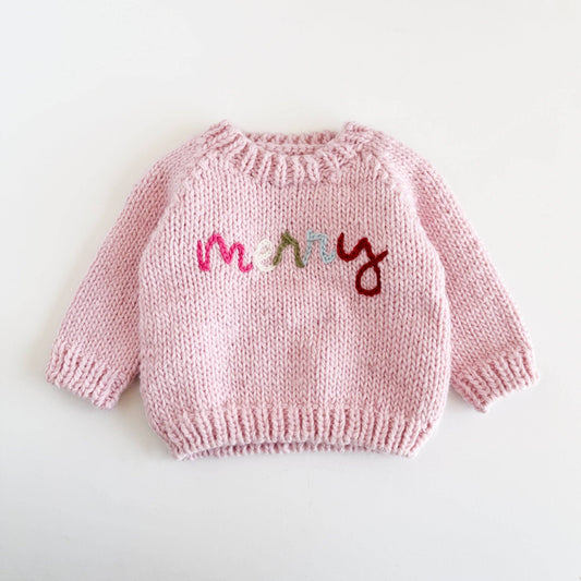 Merry Baby Sweater Christmas Holiday Apparel Clothes Gift