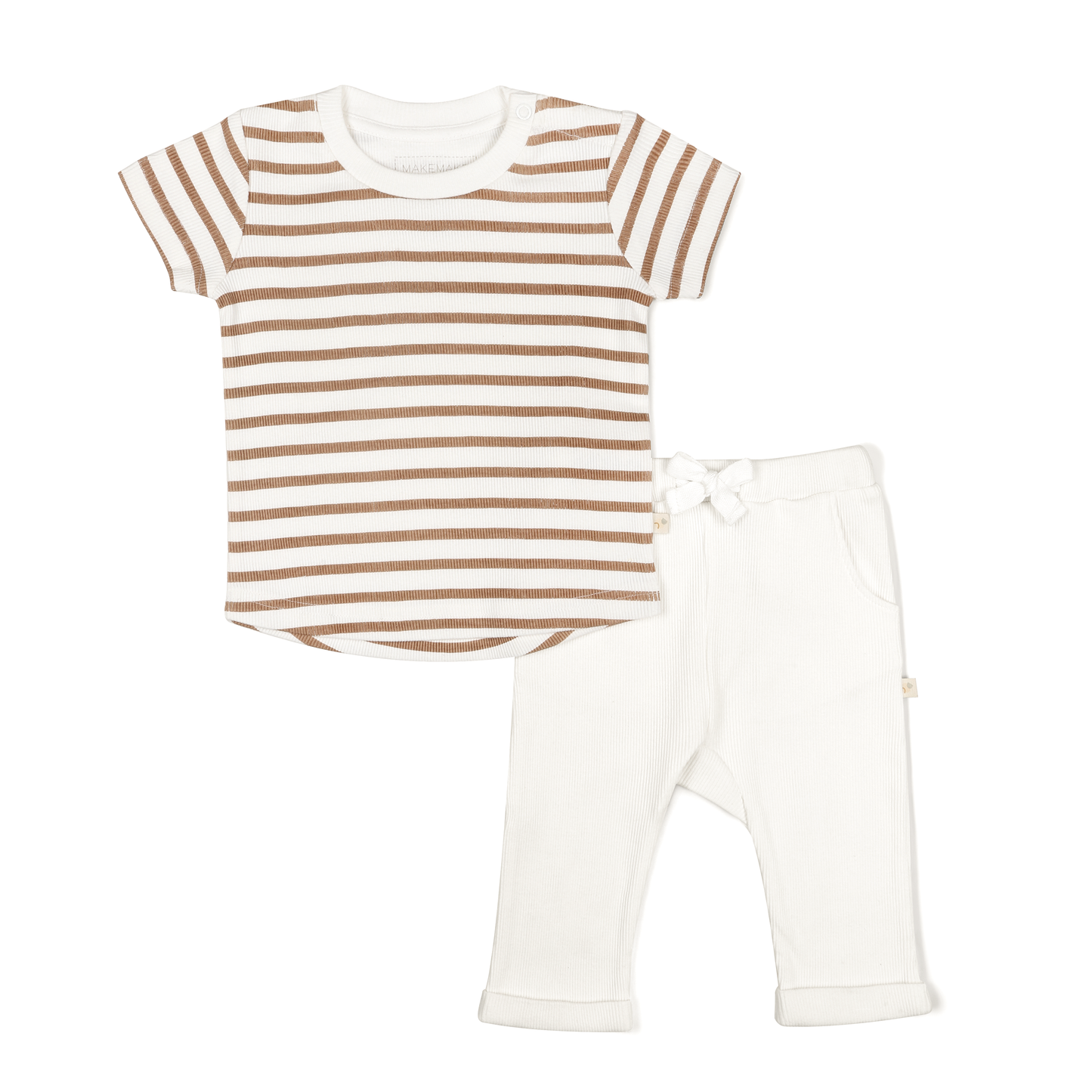 Organic Tee & Pants Set - Stripes