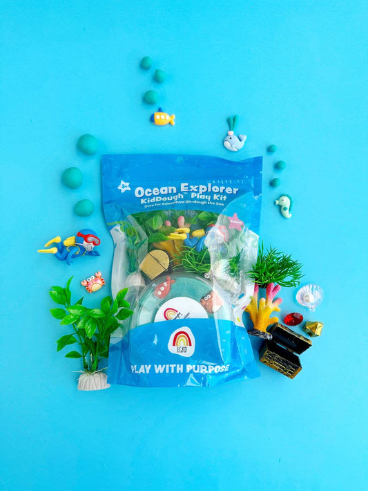 Ocean Explorer (Blue Hawaiian) KidDough Sensory Play Kit
