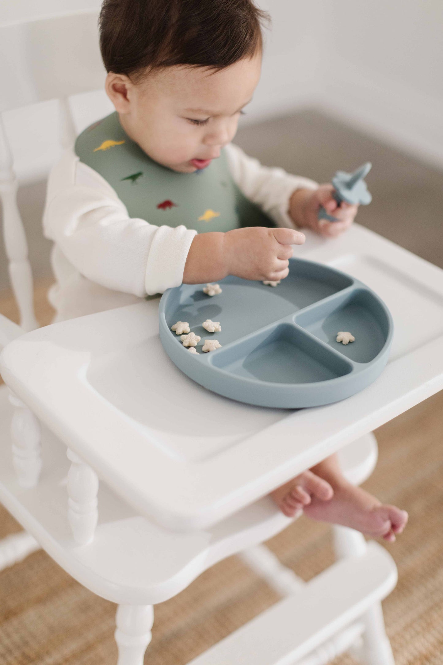 Pale Blue Silicone Infant Training Spoon