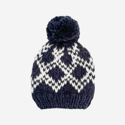 Diamond Fair Isle Hat | Navy