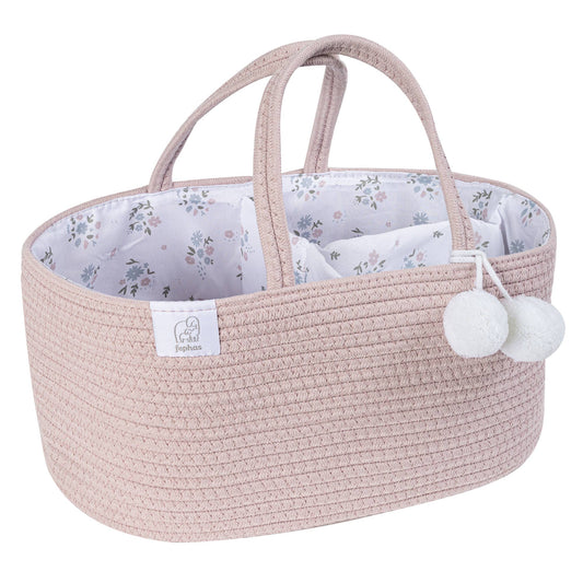 Rope Diaper Caddy | Vintage Rose