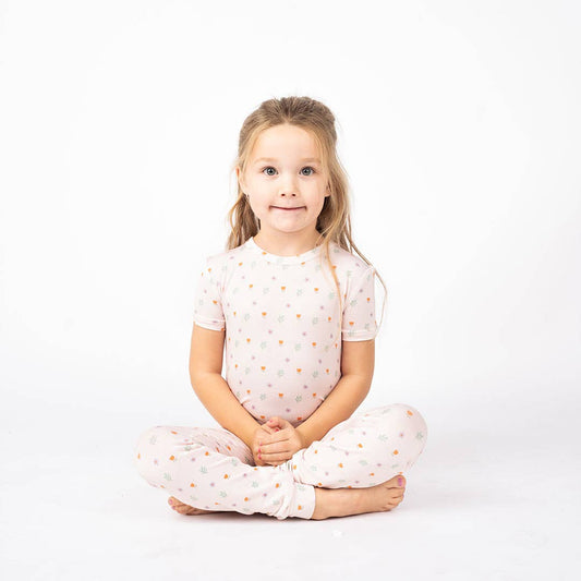 Sweet Blooms Bamboo Kids Pajamas