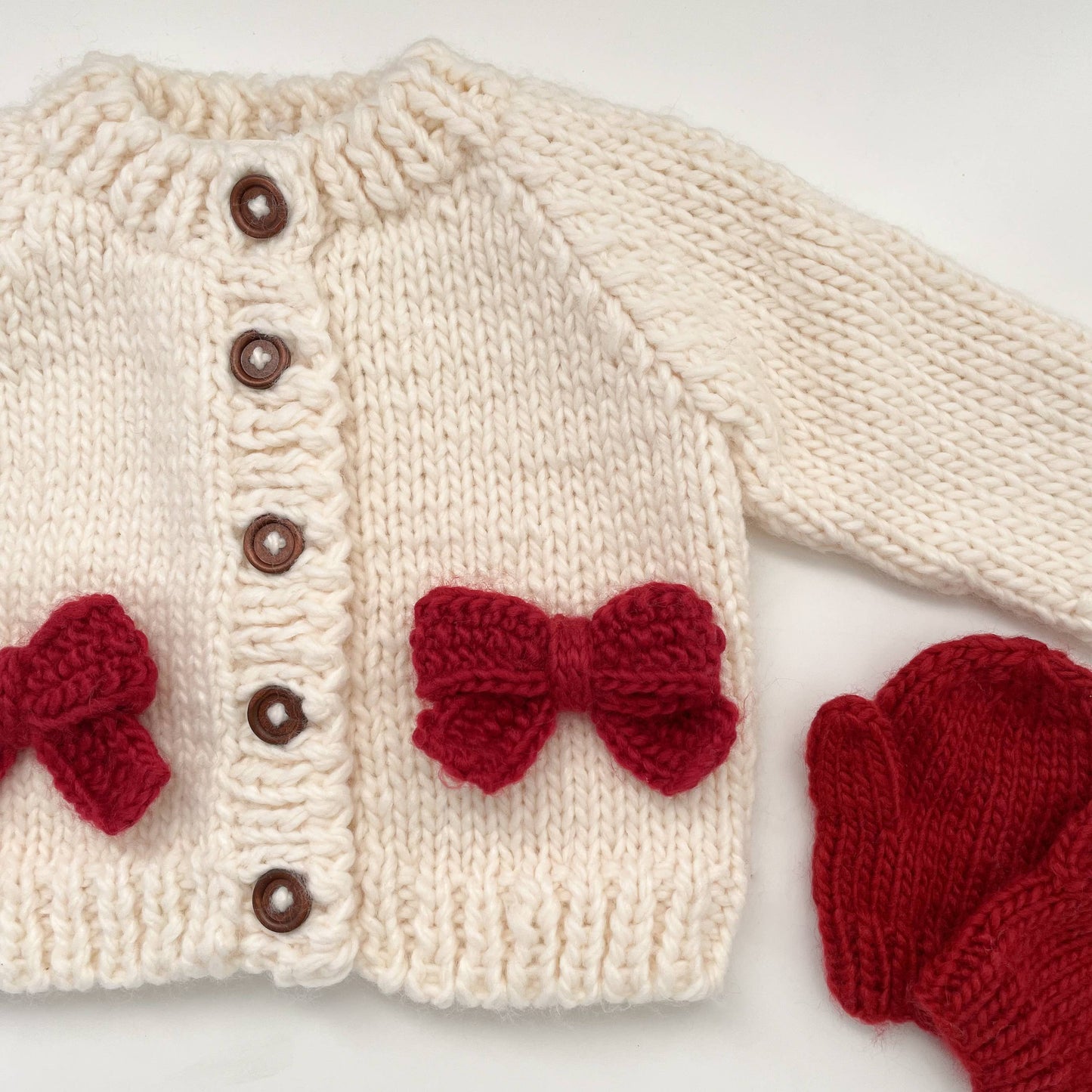 Red Bow Cardigan | Kids & Baby Sweater