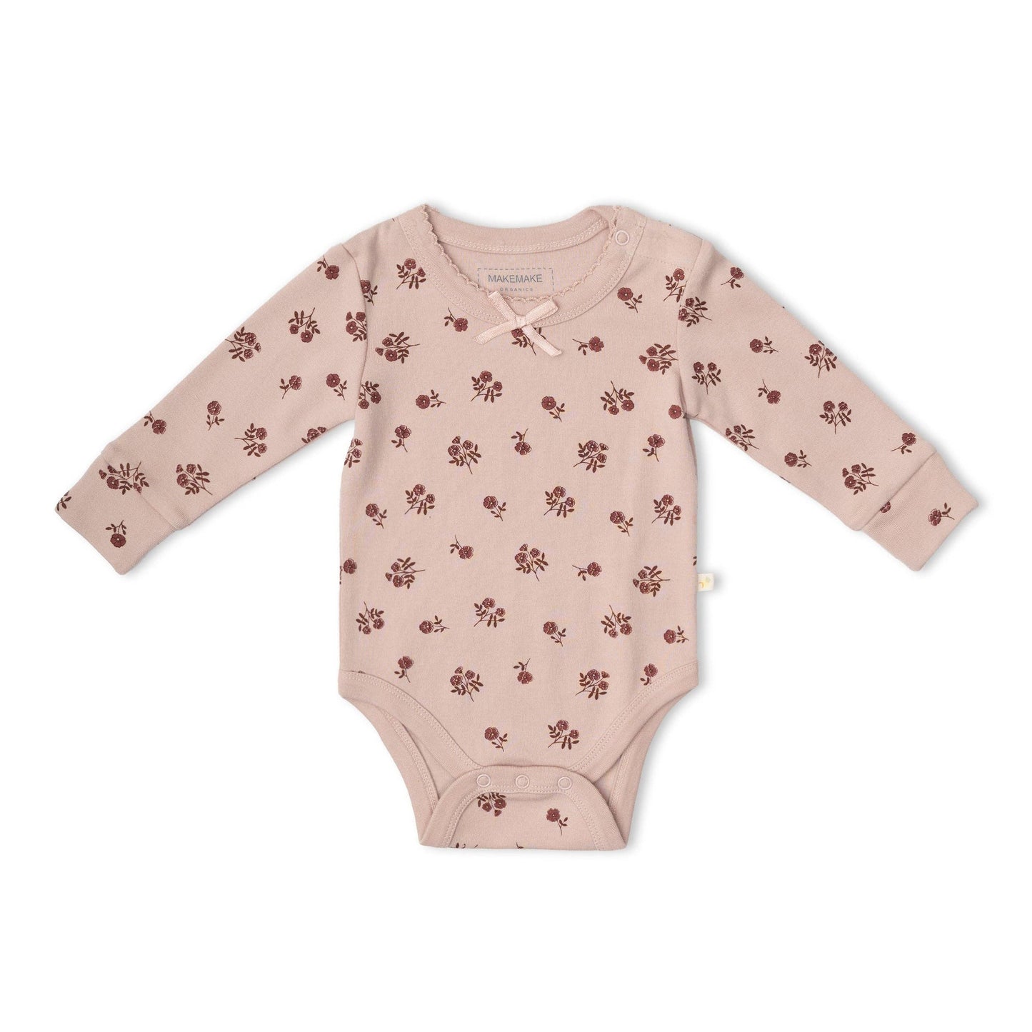 Organic Bodysuit & Foldover Pants Set - Rosebud