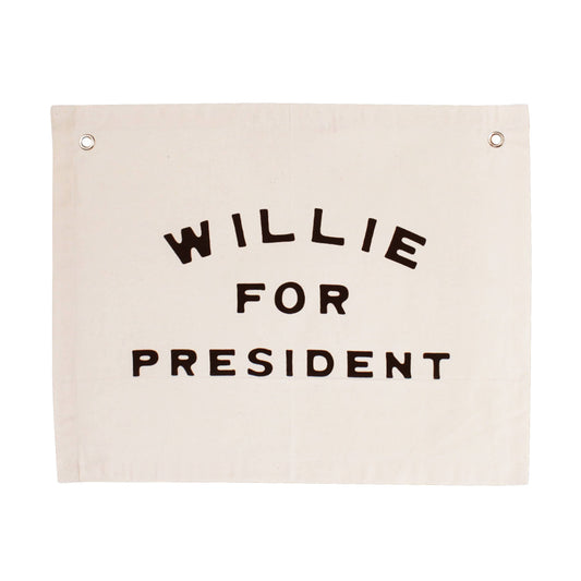 Willie for President Canvas Banner