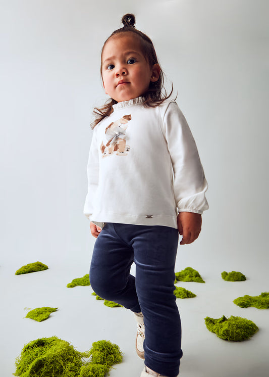 Velvet leggings - Navy