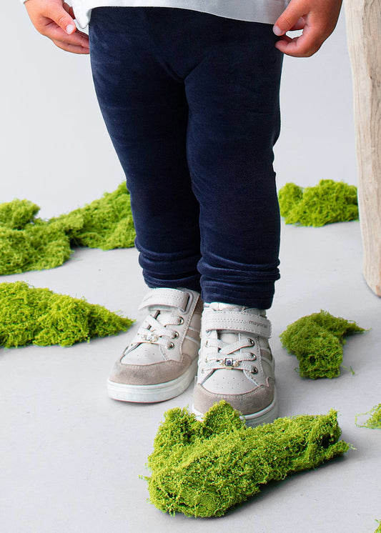 Velvet leggings - Navy