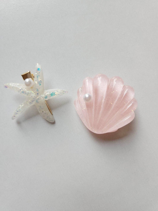 Hair Clip Set - Under the Sea - Pink