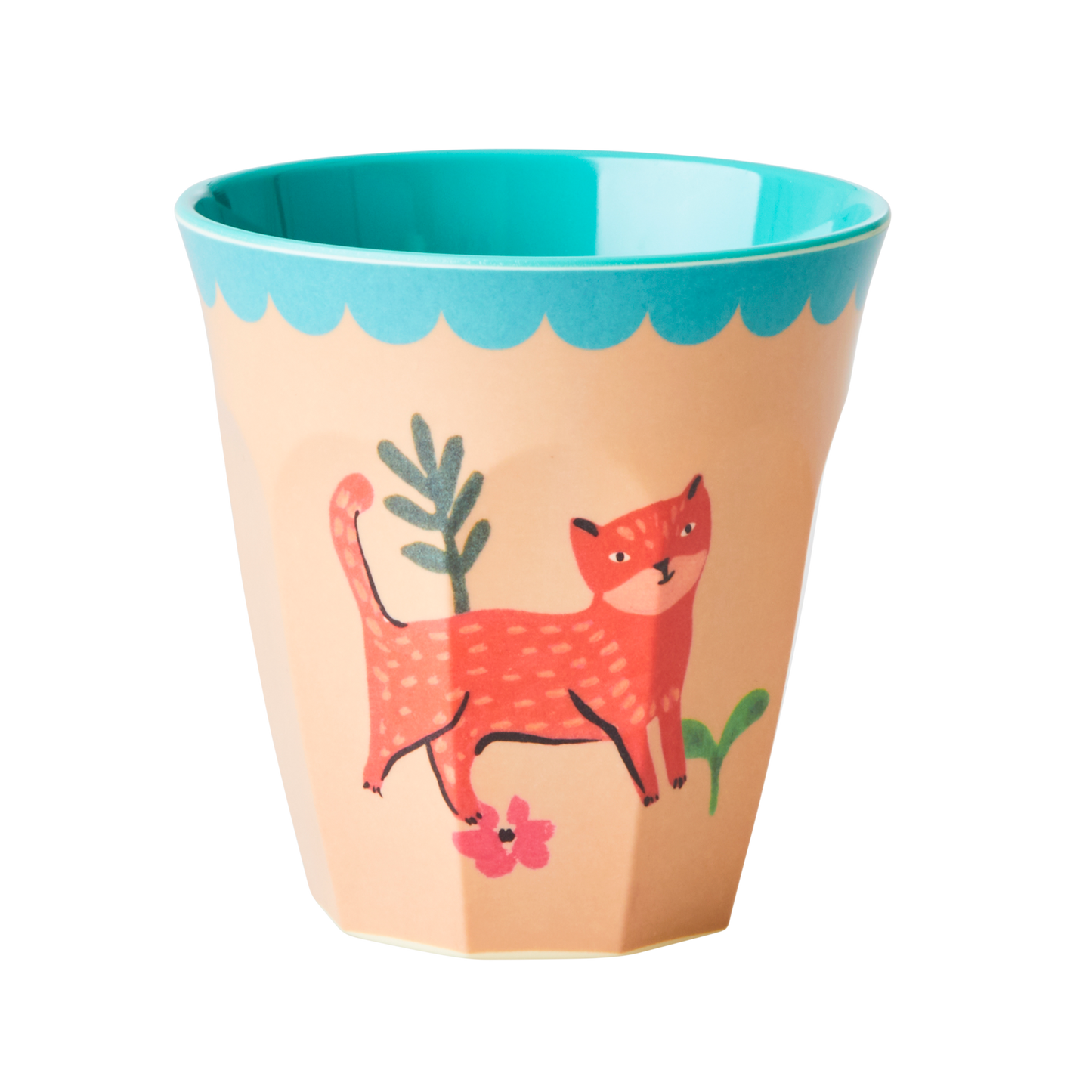 Melamine Kids Cups in Pink Farm Prints - Small - 6 pcs. in Gift Box