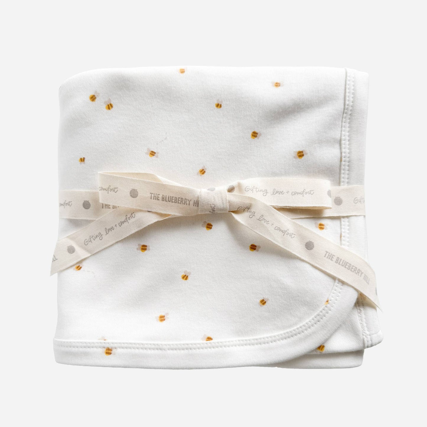 Honey Bee Organic Cotton Knit Swaddle Blanket
