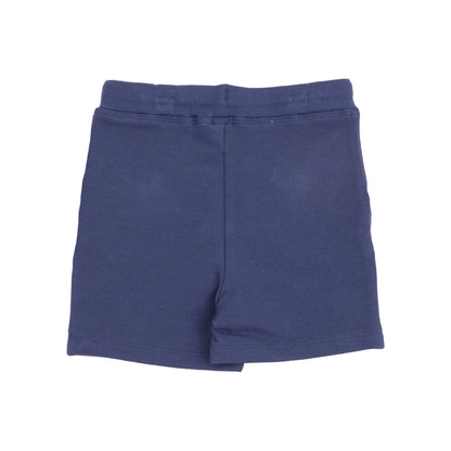 Navy Gingham Button Down Muslin Polo with French Terry Short