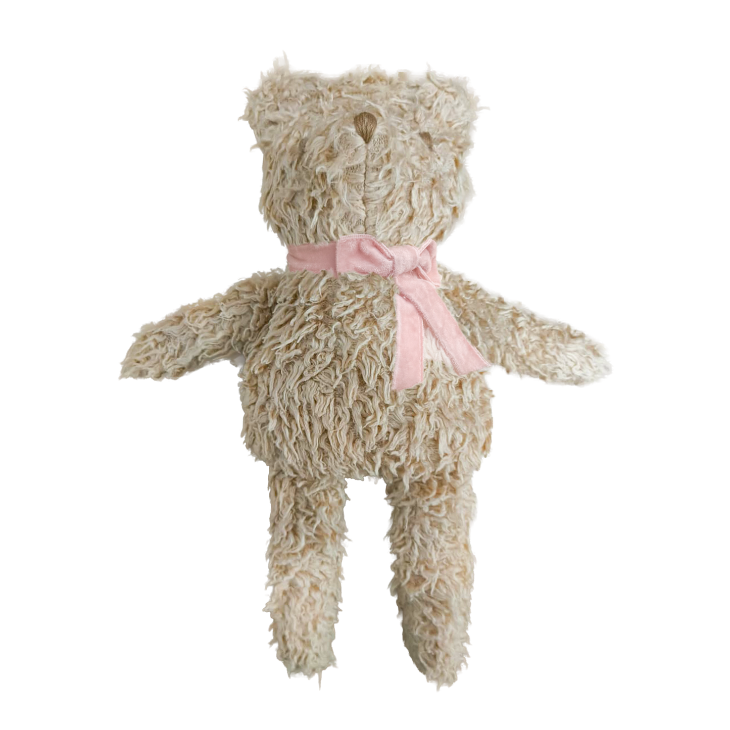 Plush Bear Toy Pink Velvet Bow Baby Shower Kid Holiday Gift