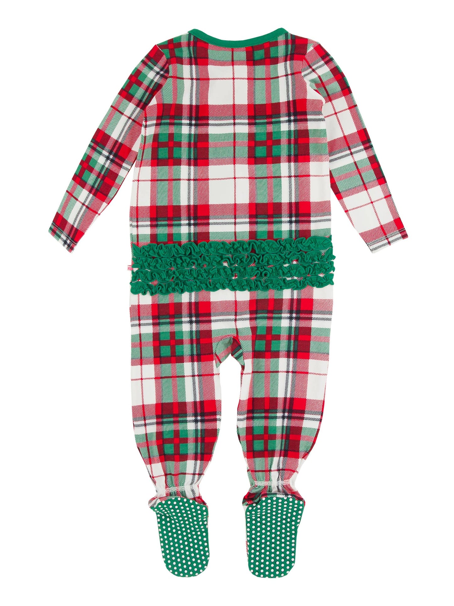 Dashing Dreams Plaid Modal Footed Ruffle Pajama