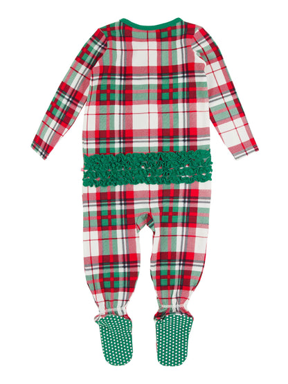 Dashing Dreams Plaid Modal Footed Ruffle Pajama