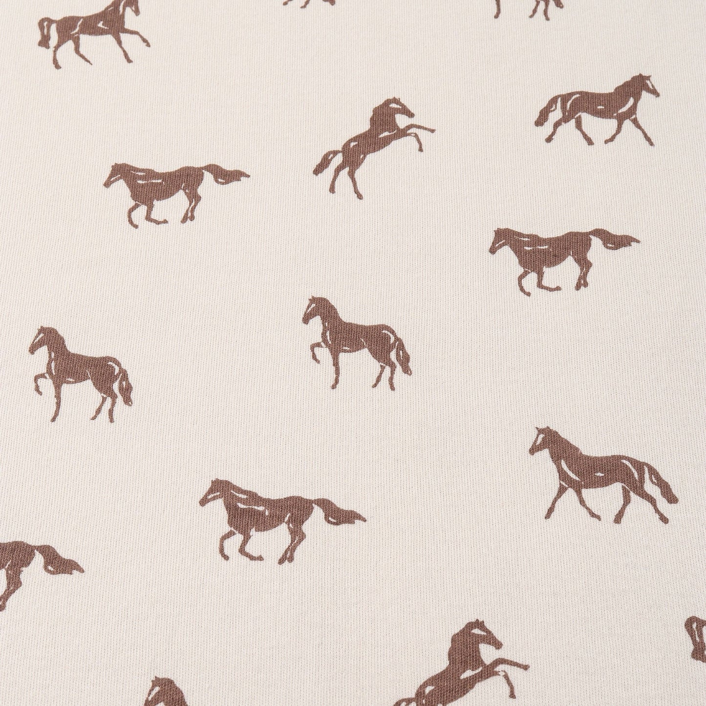 Organic Kimono Knotted Sleep Gown & Hat Set - Horses