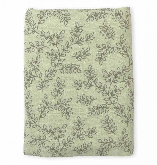 Swaddle/Muslin cloth XL: leaves - sage