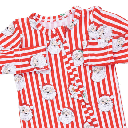Vintage Santa Stripe - 2 Way Zipper Footie, view 3