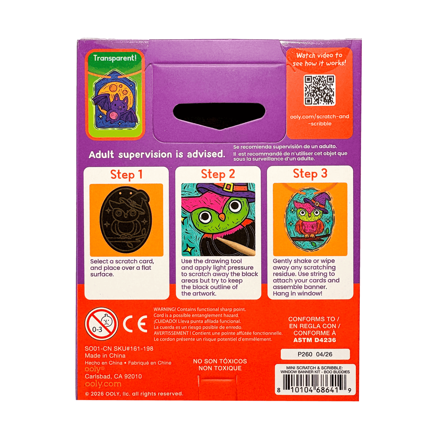 Mini Scratch & Scribble Window Banner Kit - Boo Buddies - view 6