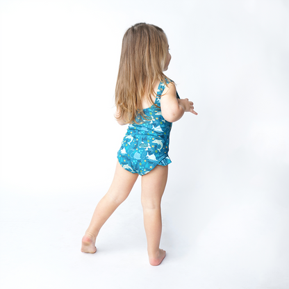 Ocean Friends Ruffle Leg Swimsuit