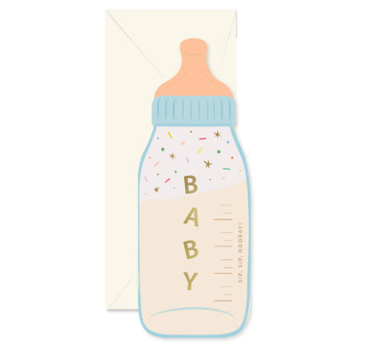 Baby Bottle die-cut Greeting Card