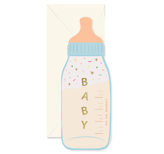 Baby Bottle die-cut Greeting Card