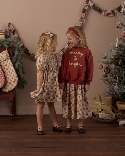 Rylee and Cru Relaxed Sweatshirt in Merry and Bright on model