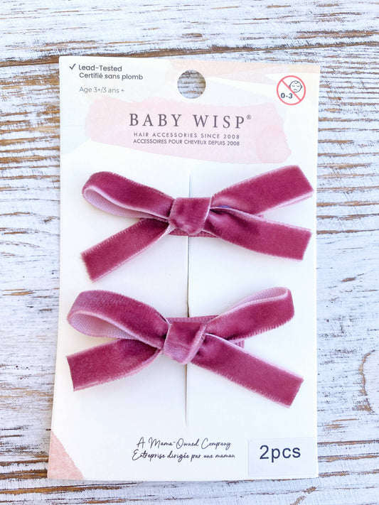 Velvet Pigtail Pinch Alligator Hair Clips