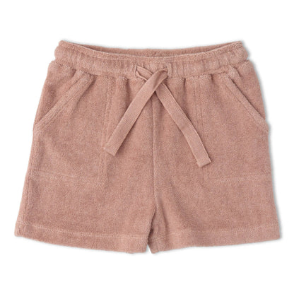 Organic Terry Tee & Shorts Set - Clay