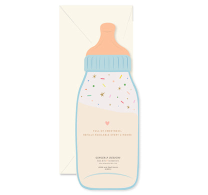 Baby Bottle die-cut Greeting Card