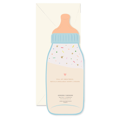 Baby Bottle die-cut Greeting Card - view 2