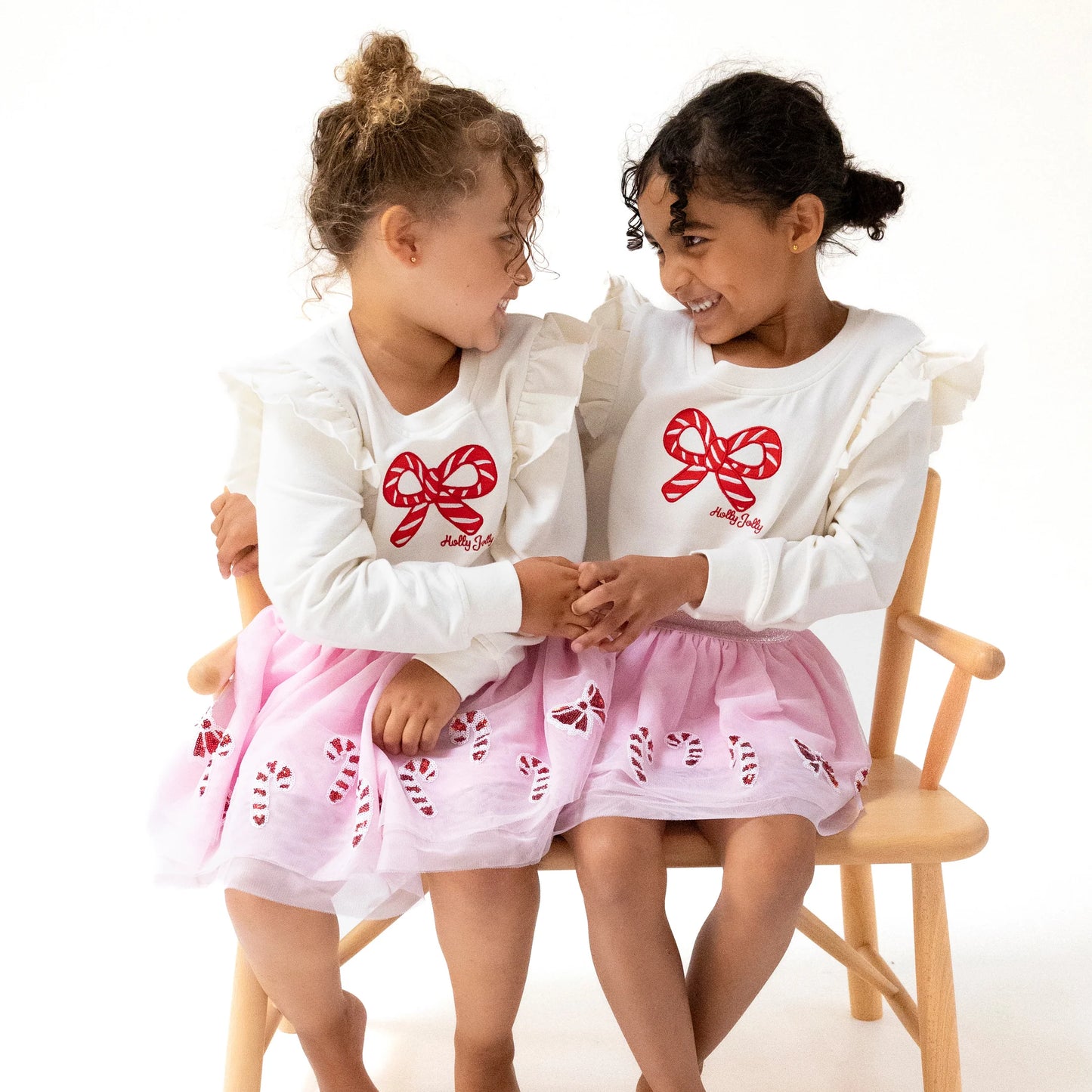 Candy Canes + Bows Tutu Skirt