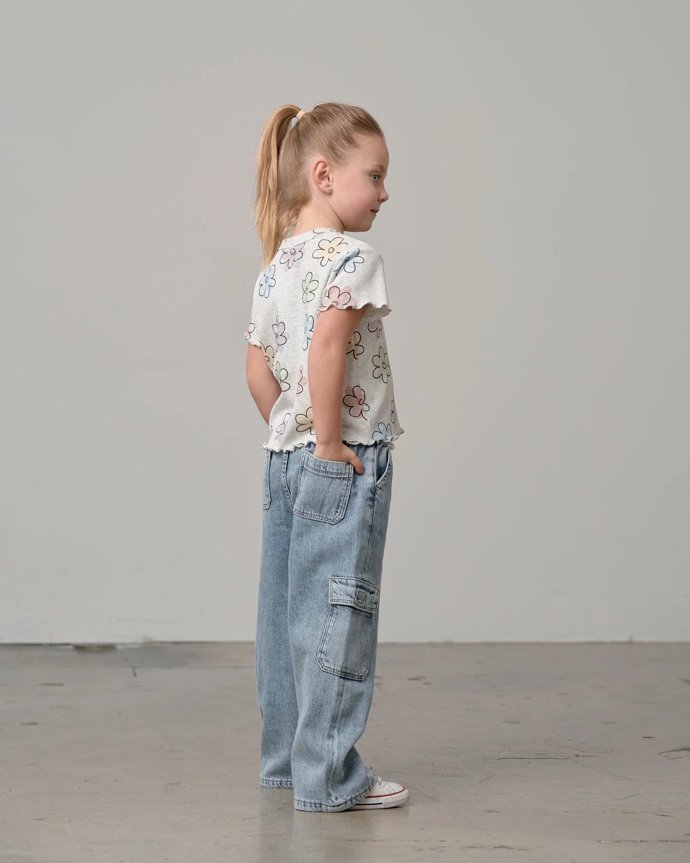 Cargo Denim Straight Leg - Light Wash