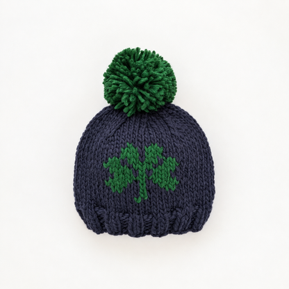 Indigo Shamrock Beanie