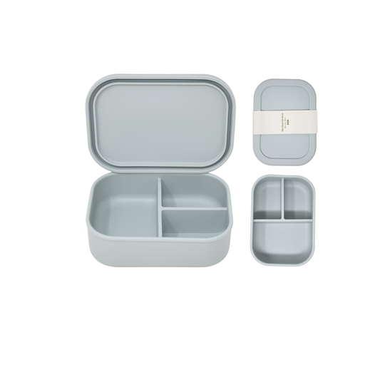 Divided Silicone Bento Lunch Box - Sky