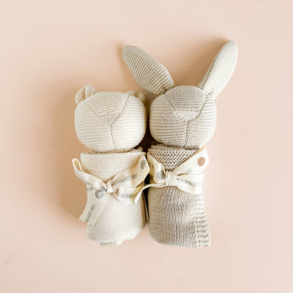 Cream Bear Lovey Blanket