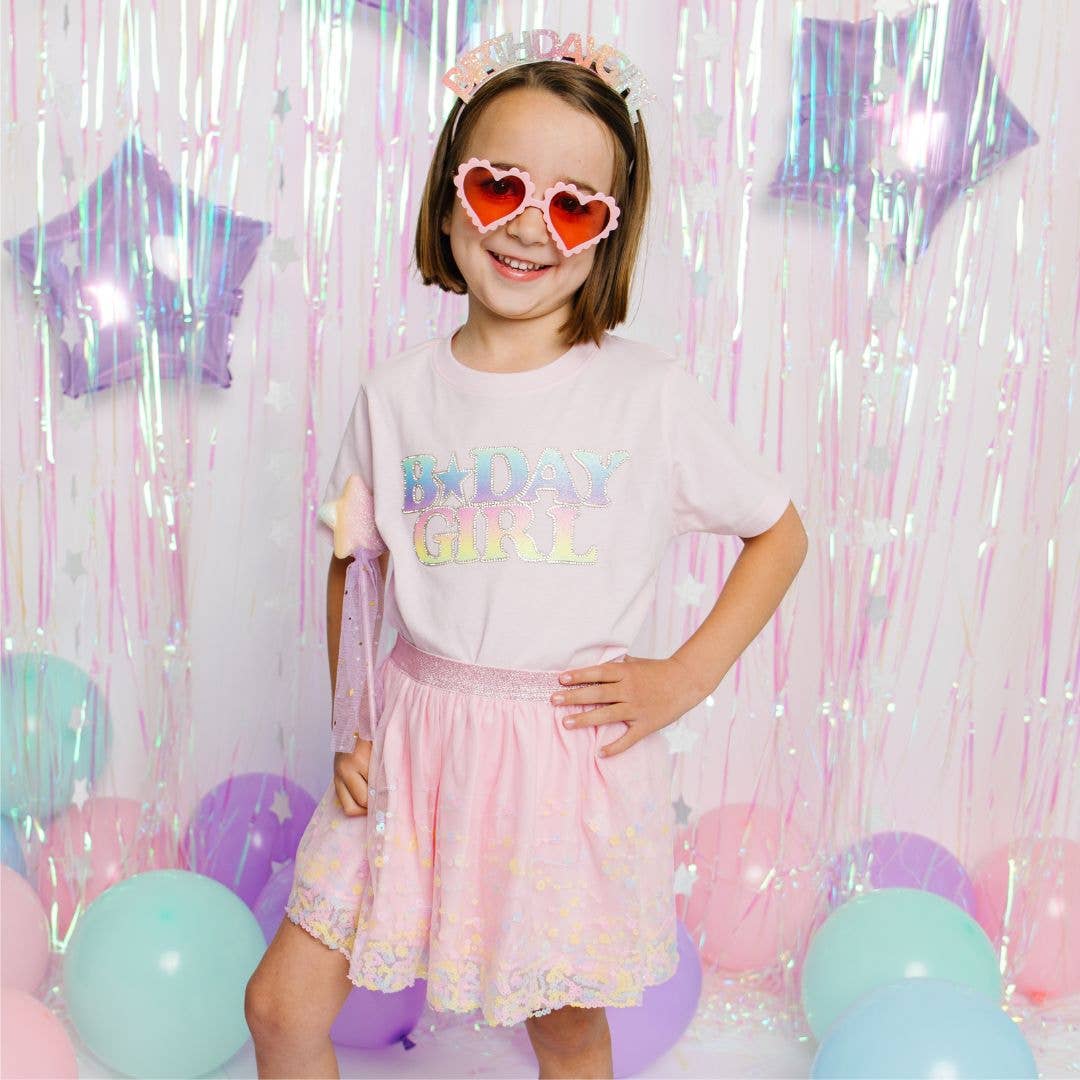 Pastel Rainbow Birthday Girl Headband - Birthday Headband