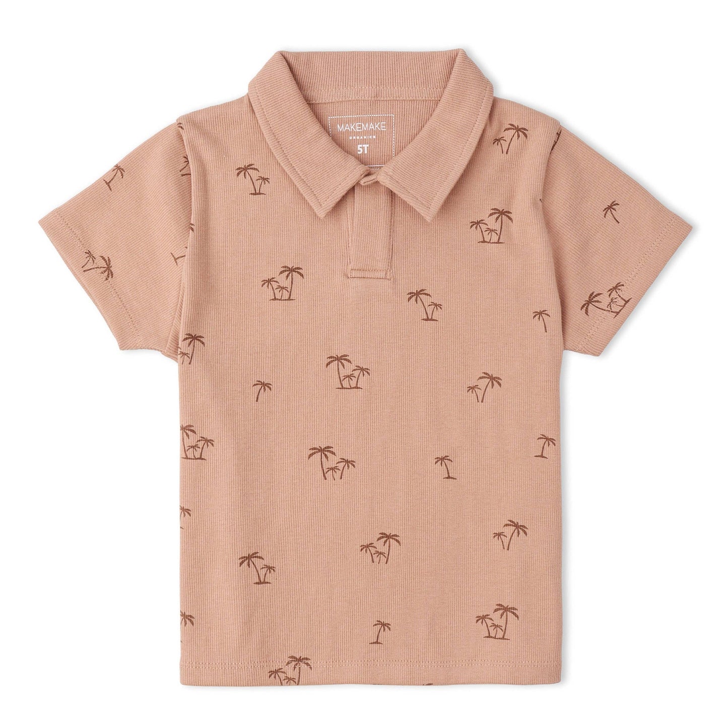 Organic Collar Tee & Shorts Set - Island Palm