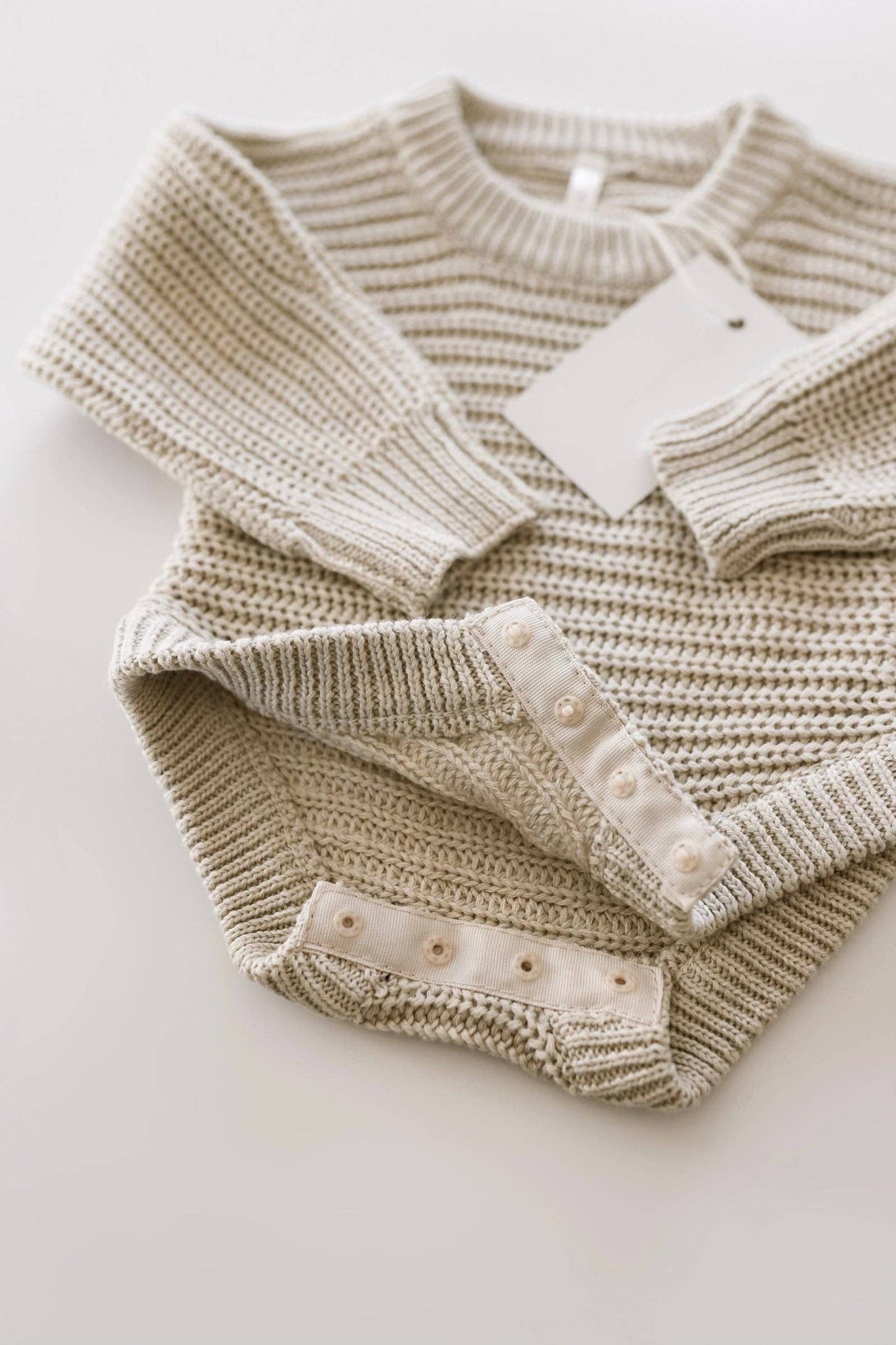 Chunky Knit Onesie ‘Biscotti’