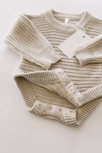 Chunky Knit Onesie ‘Biscotti’