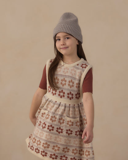 Rylee and Cru Scallop Tee in Brick on model - view 3