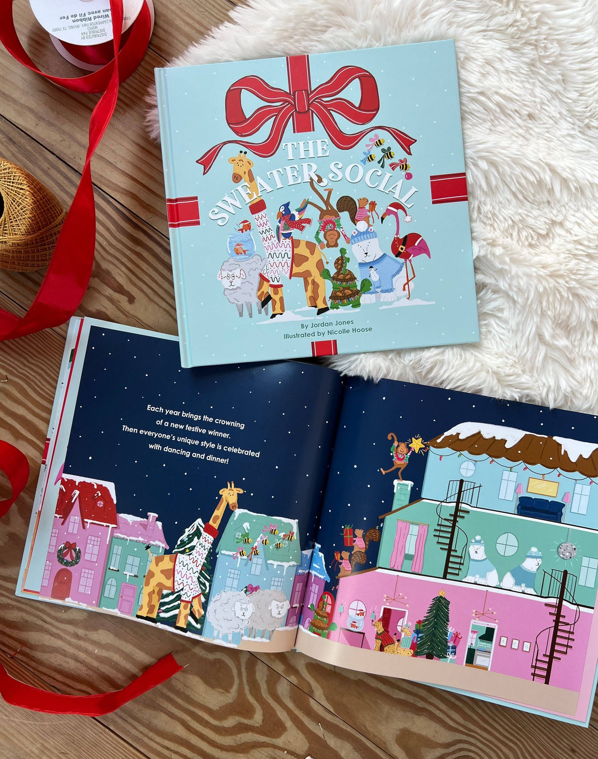The Sweater Social Holiday Children's Book - Secular Christmas Hardcover
