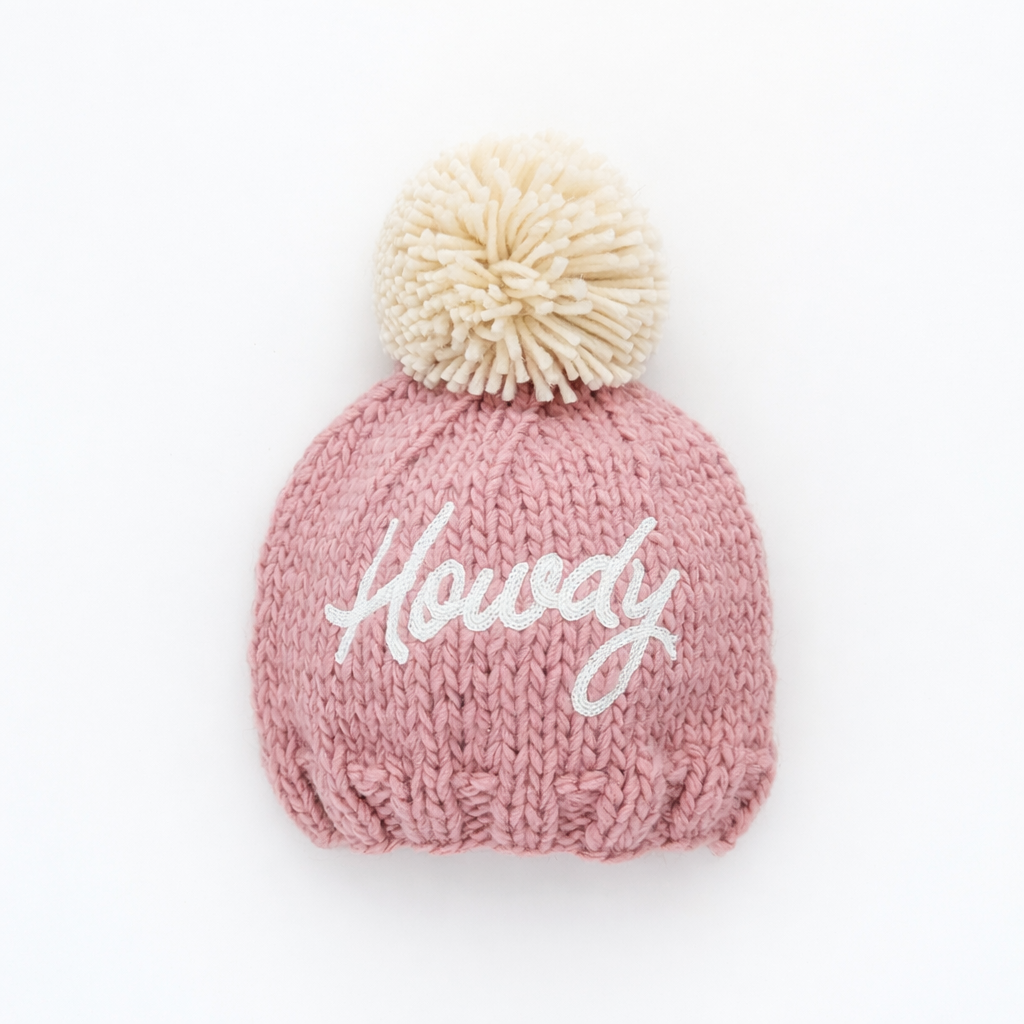 Howdy Beanie Hat - Rosy Pink