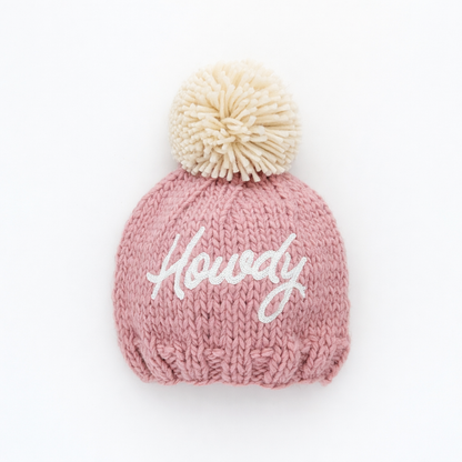 Howdy Beanie Hat - Rosy Pink