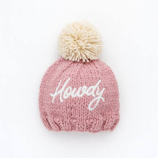 Howdy Beanie Hat - Rosy Pink