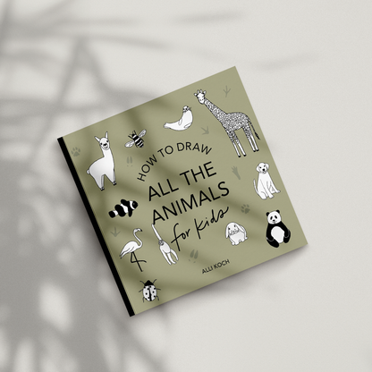 All The Animals: A How to Draw Mini Art Book for Kids