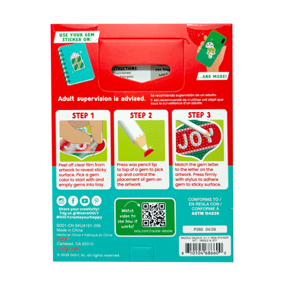 Mini Razzle Dazzle DIY Gem Sticker Kit - Jingle & Joy - view 6