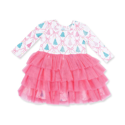 Bow Trellis Tree - Twirly Long Sleeve Tutu Dress and Cartwheel Short, view 2