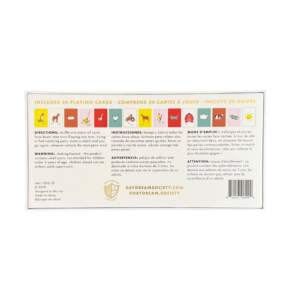 On the Farm Memory Match Game